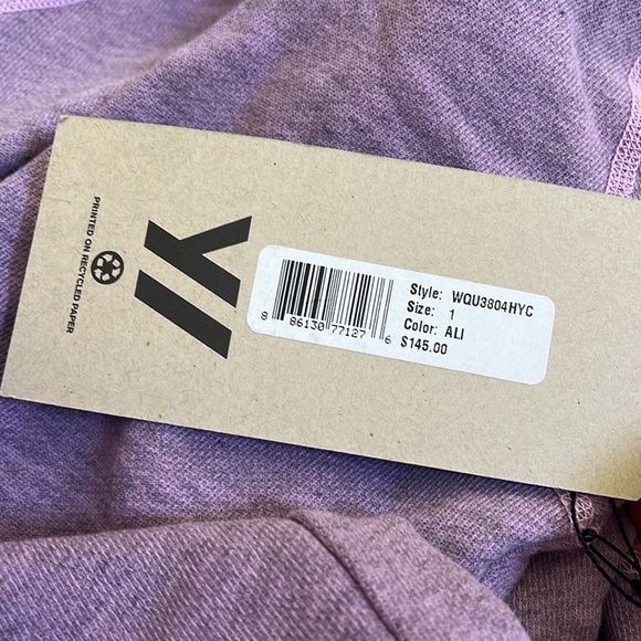 JAMES PERSE YIOSEMITE Women’s Light Purple Cropped Hoodie Sweater Size 1-S NWT - Picture 13 of 14